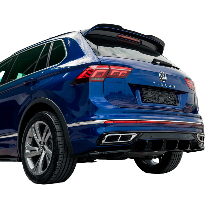 Image of Oneway Achter Diffuser Zwart ABS Plastic Volkswagen Tiguan Facelift