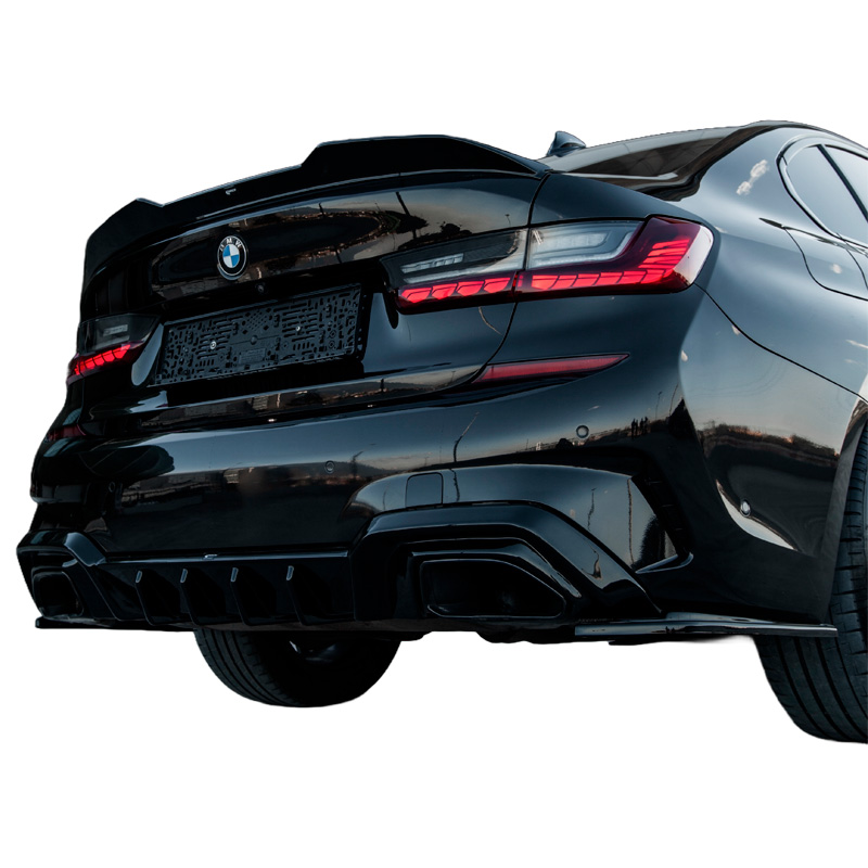 Image of Oneway Achter Diffuser Zwart ABS Plastic BMW 3-serie