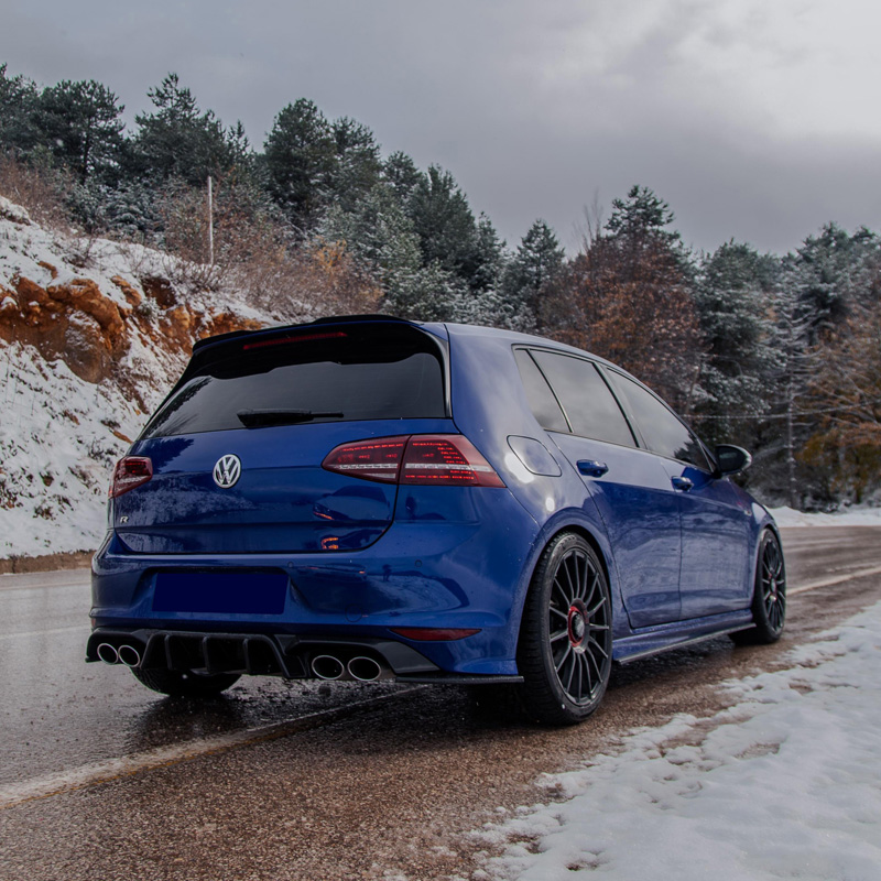 Image of Oneway Achter Dak Spoiler Zwart ABS Plastic Volkswagen Golf