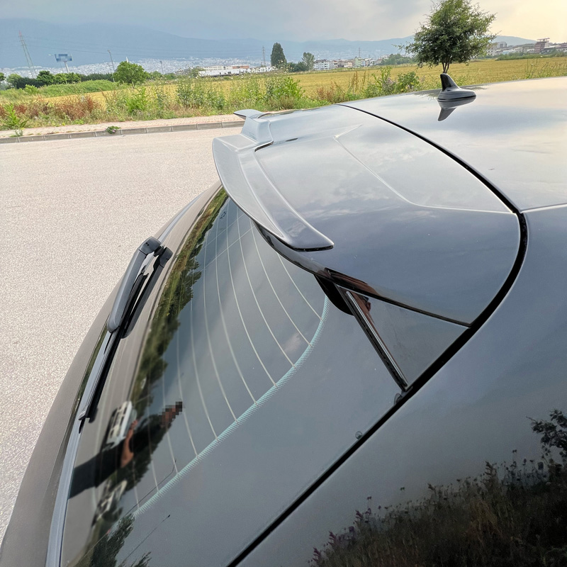 Image of Oneway Achter Dak Spoiler Zwart ABS Plastic Audi RS3