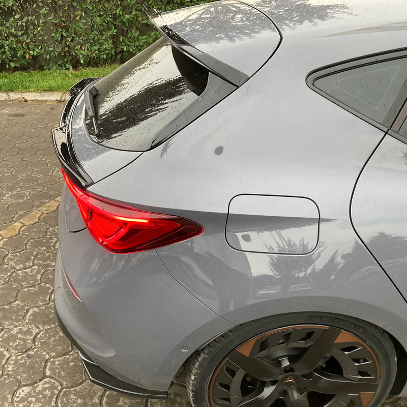 Image of Oneway Achter Koffer Spoiler Zwart ABS Plastic Seat Leon