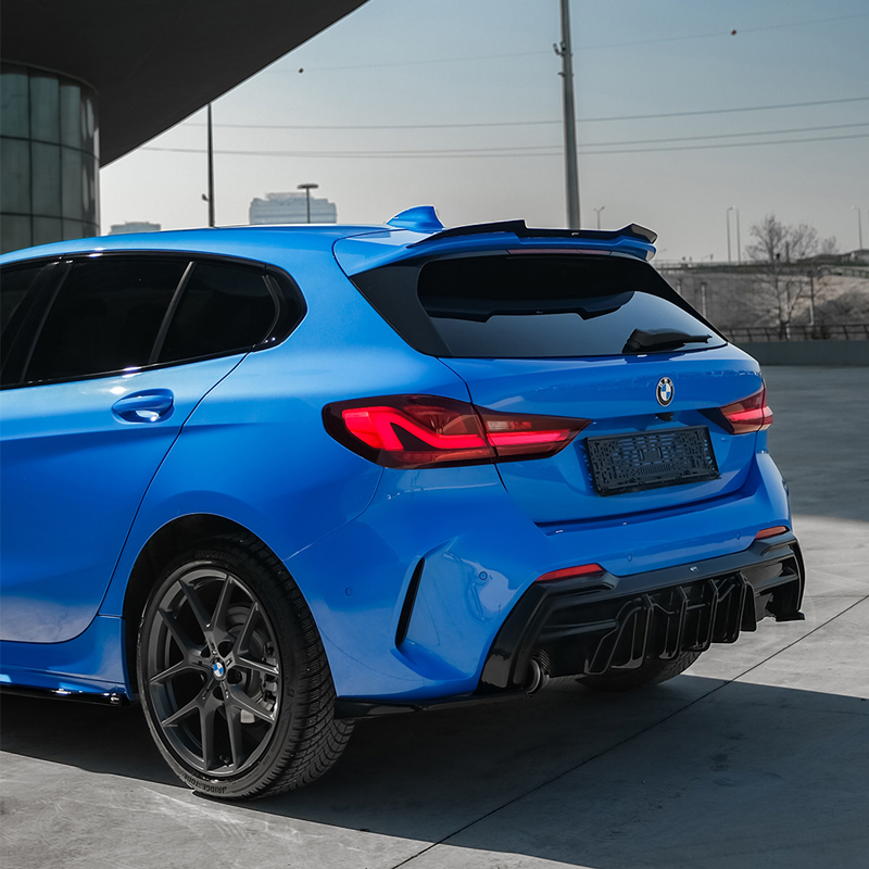 Image of Oneway Achter Dak Spoiler Zwart ABS Plastic BMW 1 Serie