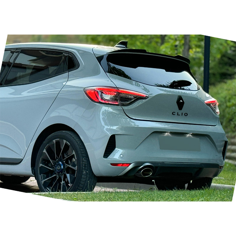 Image of Oneway Achter Dak Spoiler Zwart ABS Plastic Renault Clio