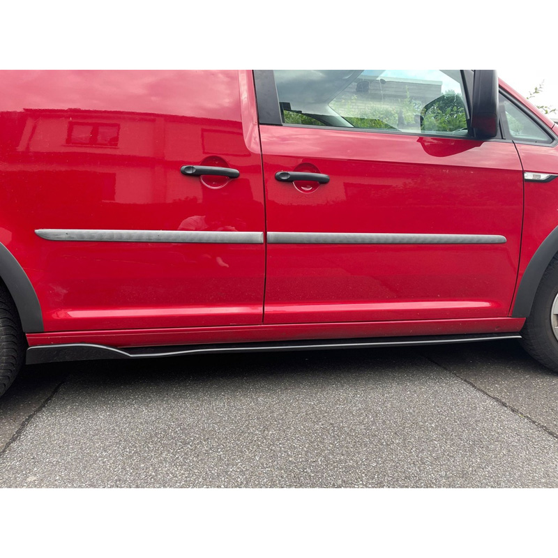 Image of Oneway Side Skirts Zwart ABS Plastic Volkswagen Caddy