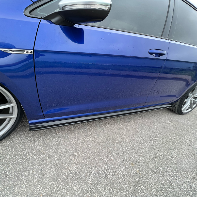 Image of Oneway Side Skirts Zwart ABS Plastic Volkswagen Golf
