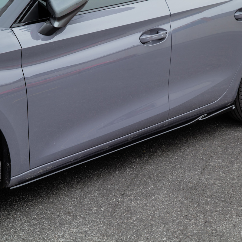 Image of Oneway Side Skirts Zwart ABS Plastic Seat Leon