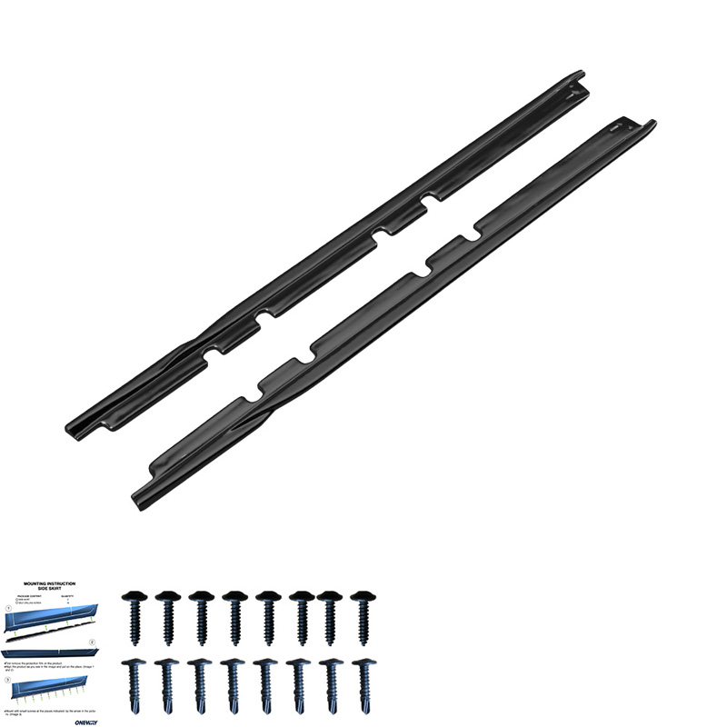Image of Oneway Side Skirts Zwart ABS Plastic