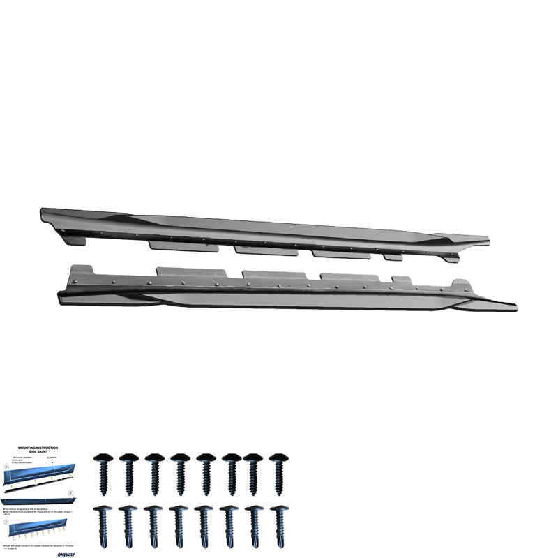 Image of Oneway Side Skirts Zwart ABS Plastic BMW X1