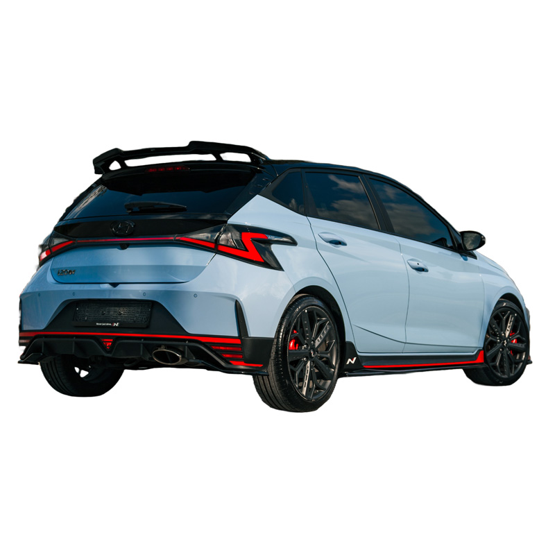 Image of Oneway Side Skirts Zwart ABS Plastic Hyundai i20n