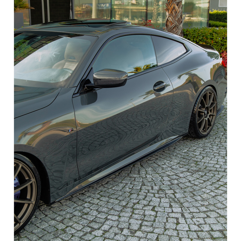 Image of Oneway Side Skirts Zwart ABS Plastic BMW 4-serie LCI