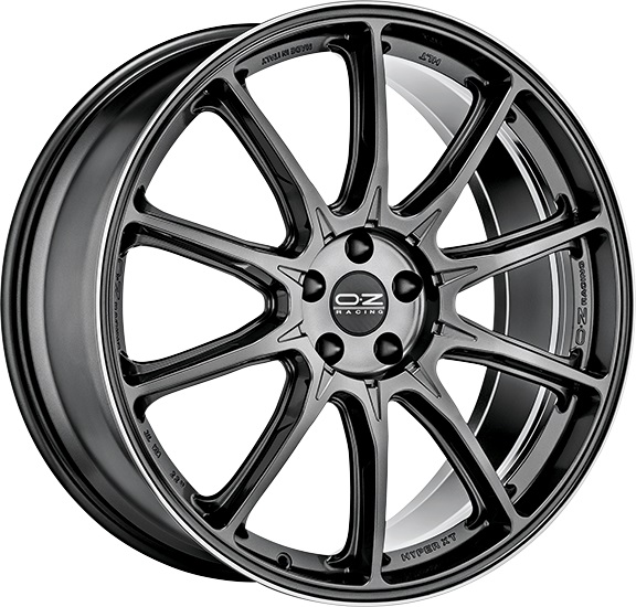Image of OZ-Racing Hyper XT HLT Velgen 21 Inch 9.5J ET27 5x112 Flow Form Star Graphite Diamond Lip