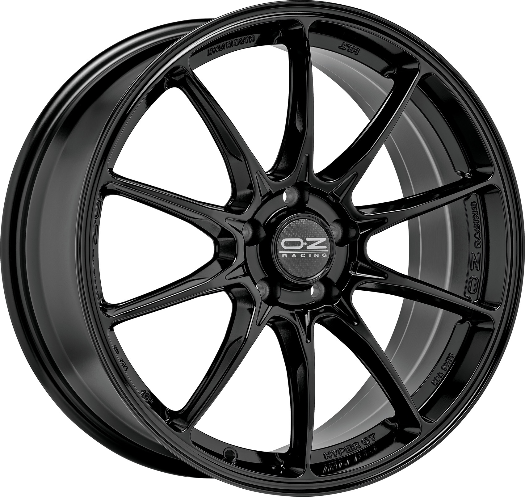 Image of OZ-Racing Hyper GT Velgen 19 Inch 8.5J ET32 5x110 Flow Form Gloss Black