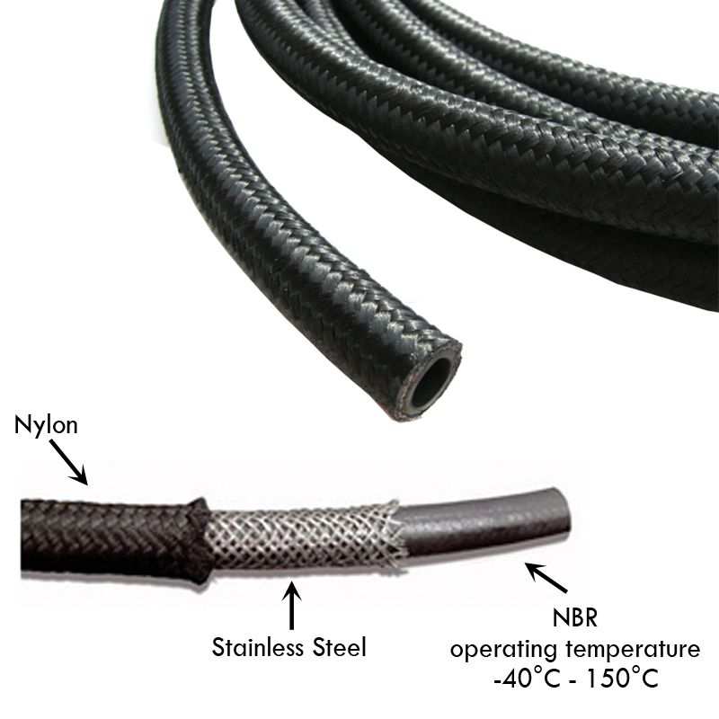 Image of QSP Staalomvlochten Slang Rubber