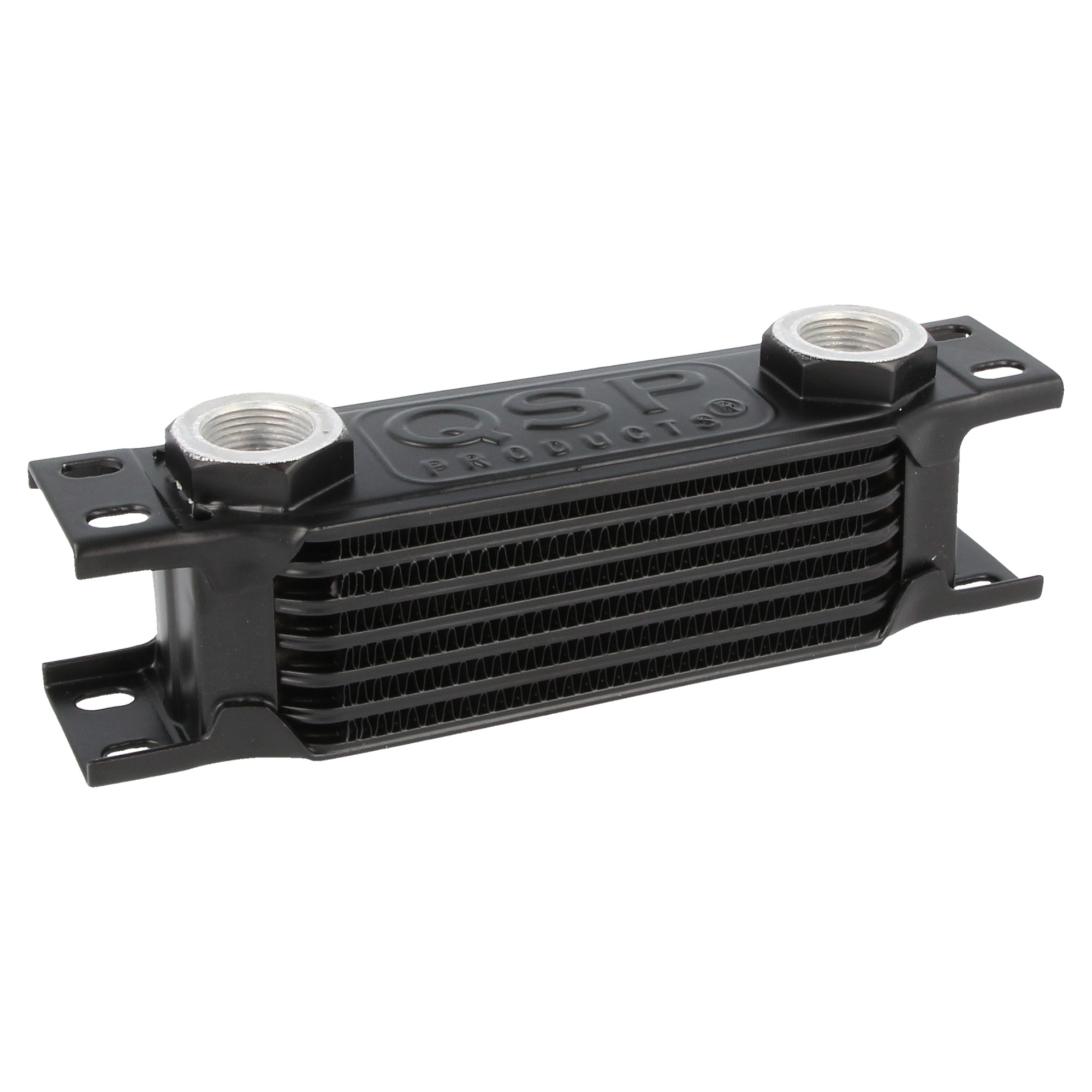 Image of QSP Oliekoeler M22x1.5 Zwart 7 Rijen Aluminium