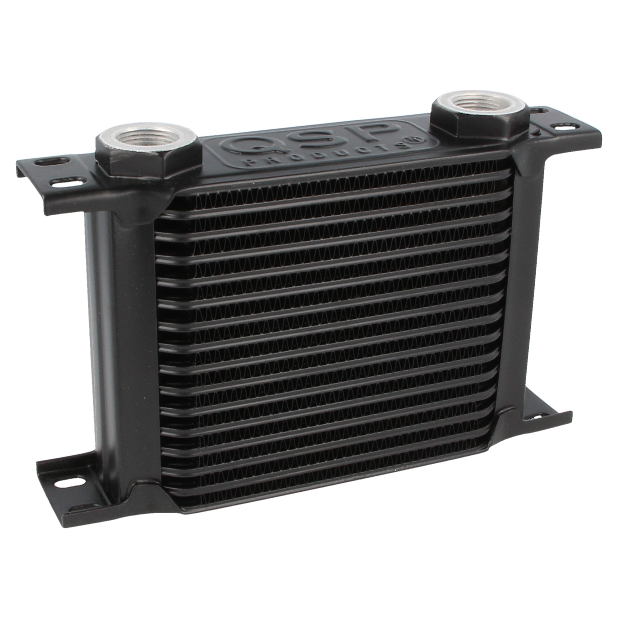 Image of QSP Oliekoeler M22x1.5 Zwart 16 Rijen Aluminium