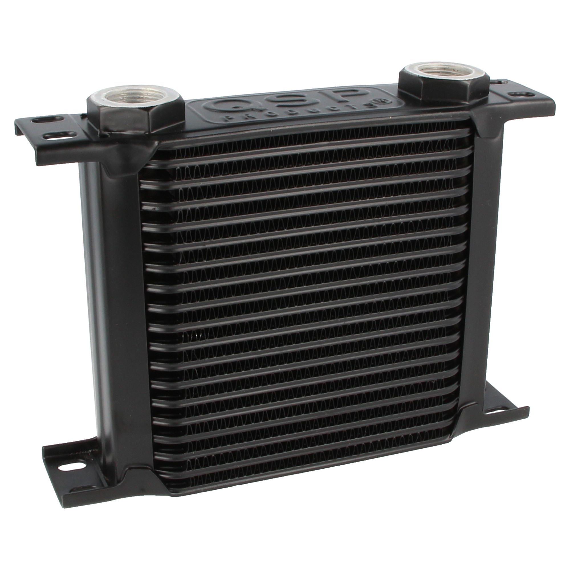 Image of QSP Oliekoeler M22x1.5 Zwart 19 Rijen Aluminium
