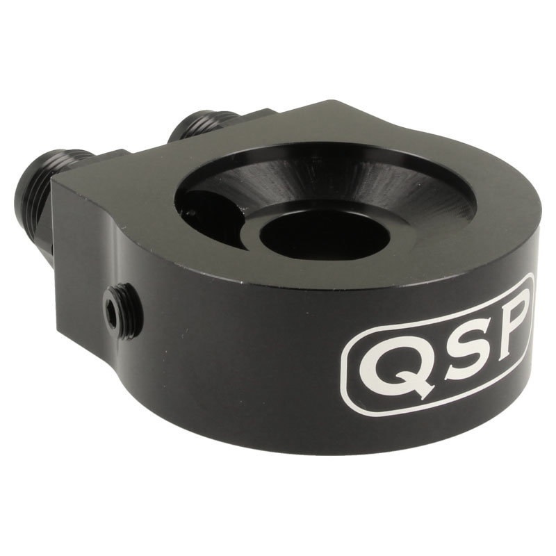 Image of QSP Oliekoeler Adapter AN10 Zwart Aluminium