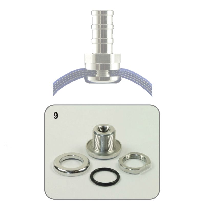 Image of QSP Slang Aansluiting Self-Sealing -10 AN Aluminium
