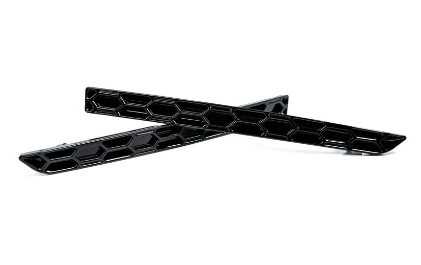 Image of Acexxon Achter Reflector Inzetstuk Honeycomb Style Glanzend Zwart Kunststof BMW 3-serie,4-serie
