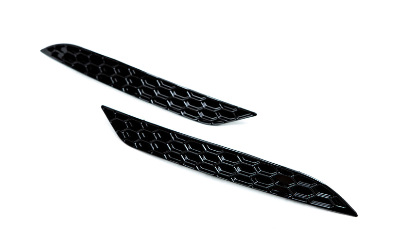 Image of Acexxon Achter Reflector Inzetstuk Honeycomb Style Glanzend Zwart Kunststof Volkswagen Golf