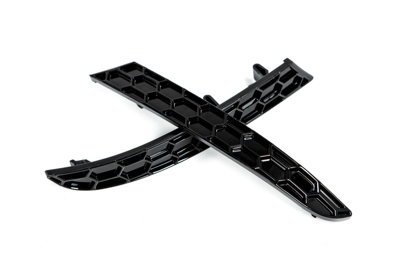 Image of Acexxon Achter Reflector Inzetstuk Honeycomb Style Glanzend Zwart Kunststof BMW X3 Pre LCI