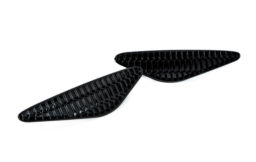 Image of Acexxon Achter Reflector Inzetstuk Honeycomb Style Glanzend Zwart Kunststof BMW 8-Serie