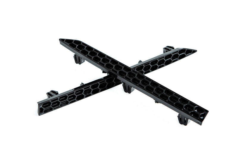Image of Acexxon Achter Reflector Inzetstuk Honeycomb Style Glanzend Zwart Kunststof BMW 3-serie,4-serie