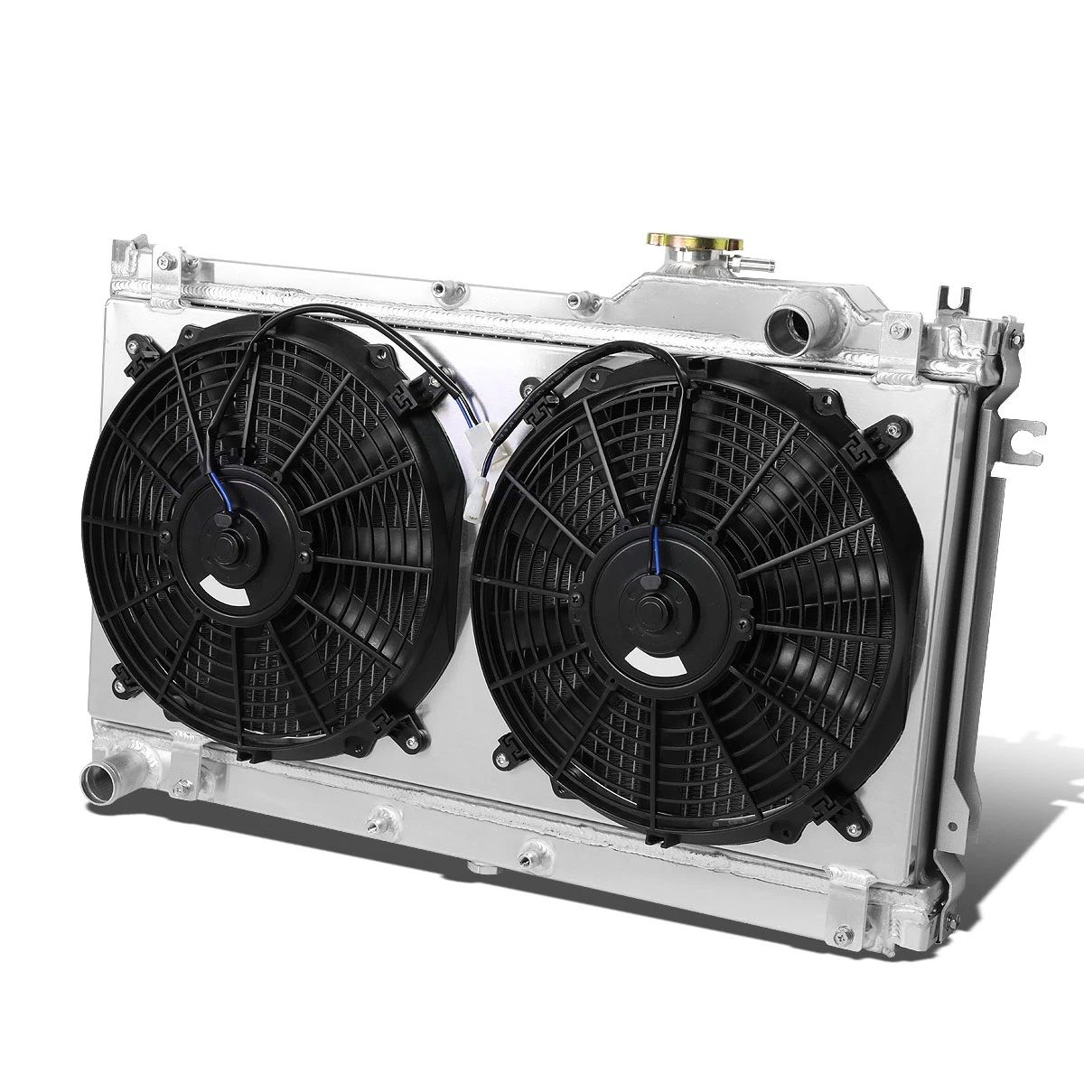 Image of SK-Import Voor Radiator met Shroud en Fans 2 Rij Aluminium Mazda MX-5