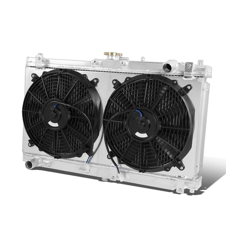Image of SK-Import Radiator met Shroud en Fans Zilver Aluminium Mazda MX-5