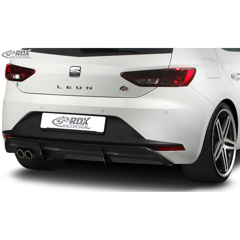 Image of RDX Racedesign Achter Diffuser 5-Deurs Zwart ABS Plastic Seat Leon, Cupra