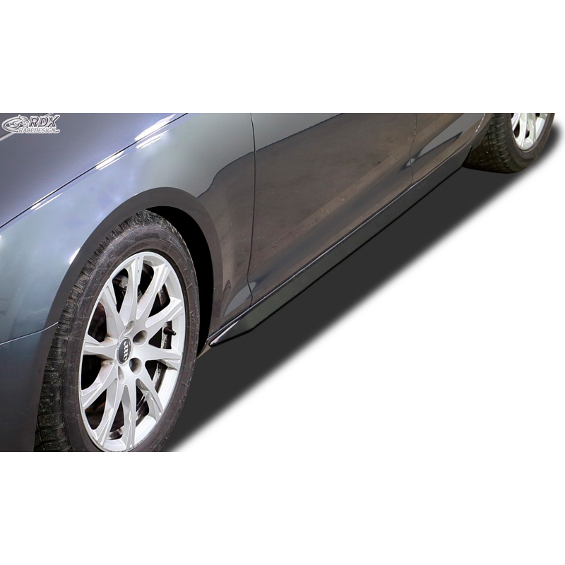 Image of RDX Racedesign Side Skirts Zwart ABS Plastic Audi A4