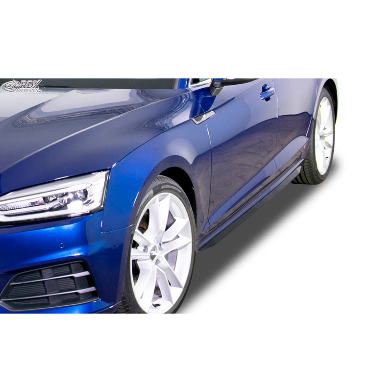 Image of RDX Racedesign Side Skirts Zwart ABS Plastic Audi A5