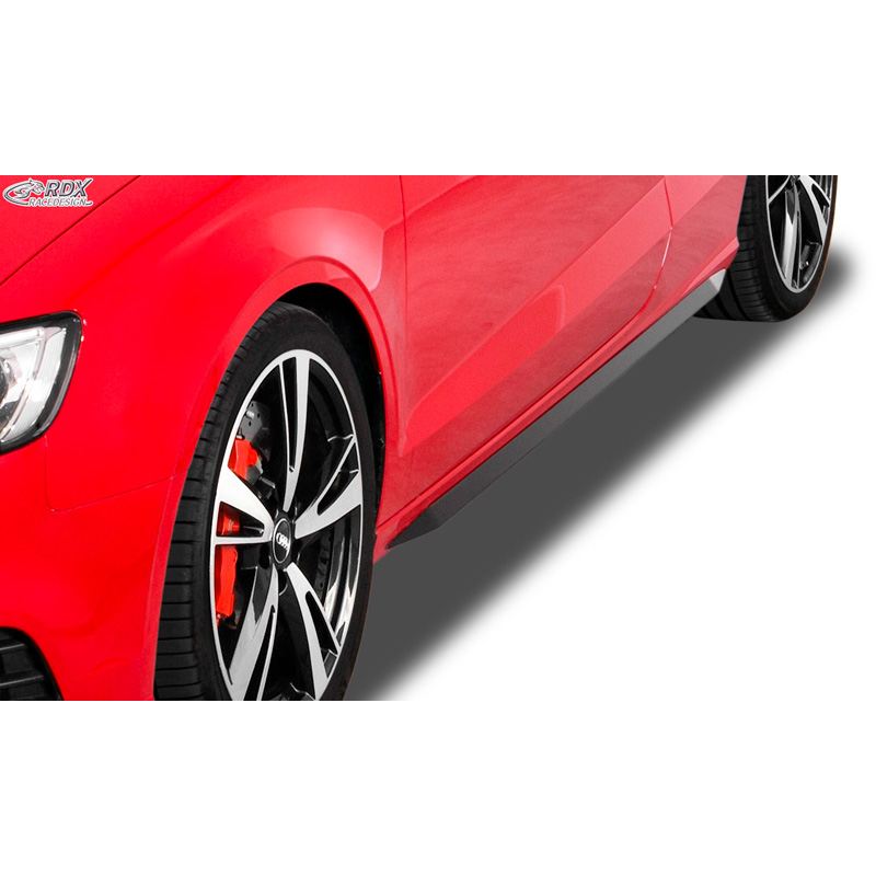 Image of RDX Racedesign Side Skirts Zwart ABS Plastic Audi A3