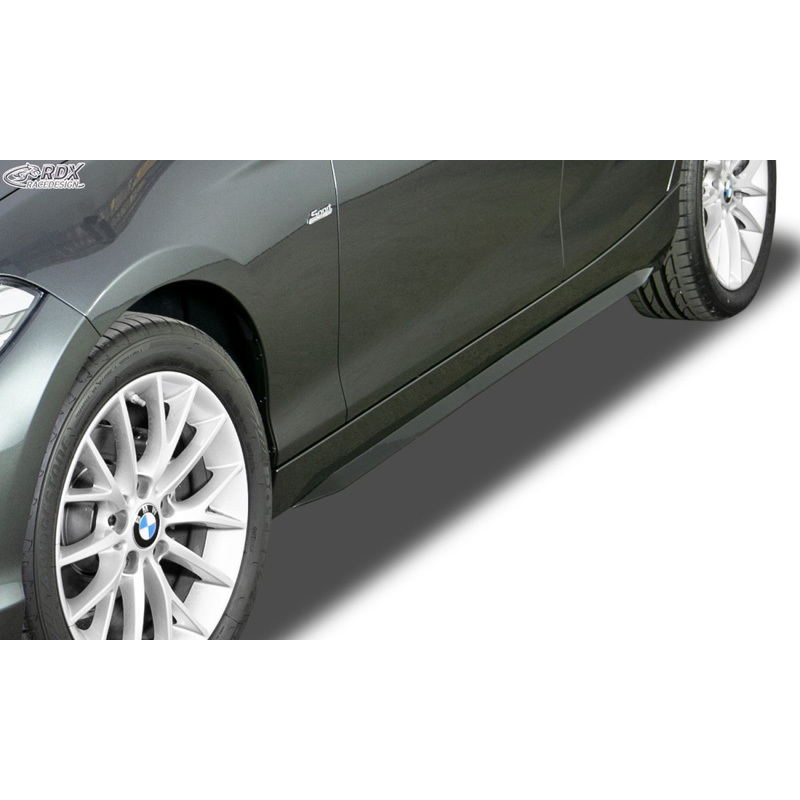 Image of RDX Racedesign Side Skirts Zwart ABS Plastic BMW 1 Serie