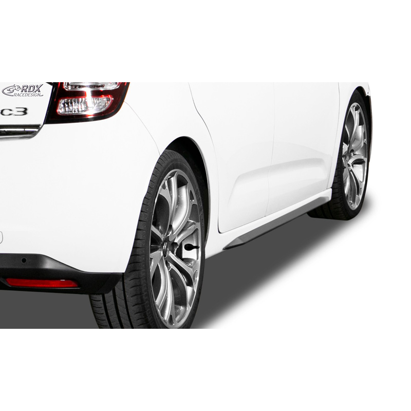Image of RDX Racedesign Side Skirts Zwart ABS Plastic Citroen C3