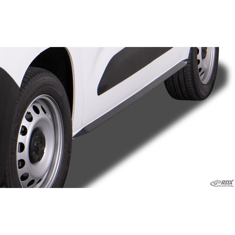 Image of RDX Racedesign Side Skirts Zwart ABS Plastic Citroën, Peugeot, Opel