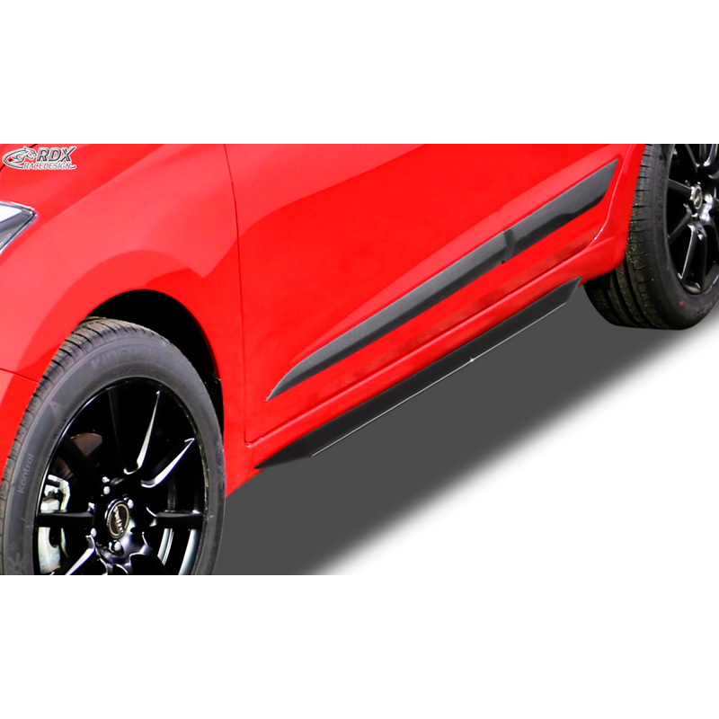 Image of RDX Racedesign Side Skirts Zwart ABS Plastic Hyundai I20