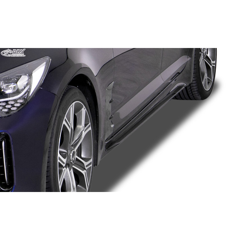 Image of RDX Racedesign Side Skirts Zwart ABS Plastic Kia Stinger