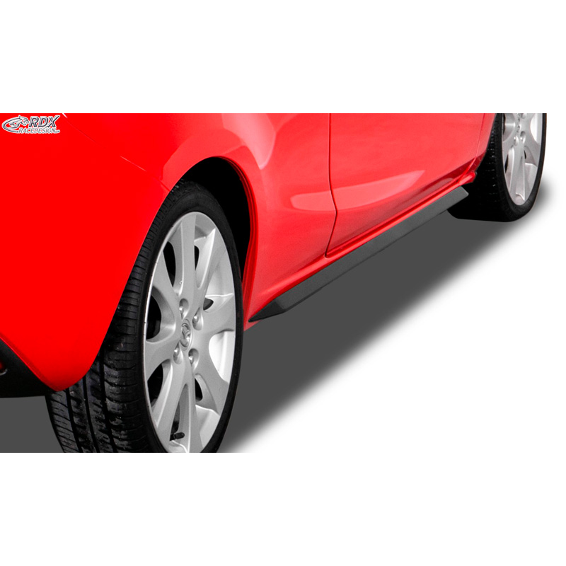 Image of RDX Racedesign Side Skirts Zwart ABS Plastic Mazda 2