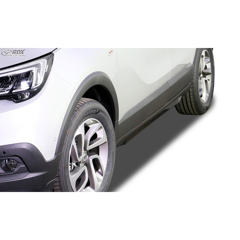 Image of RDX Racedesign Side Skirts Zwart ABS Plastic Opel Crossland
