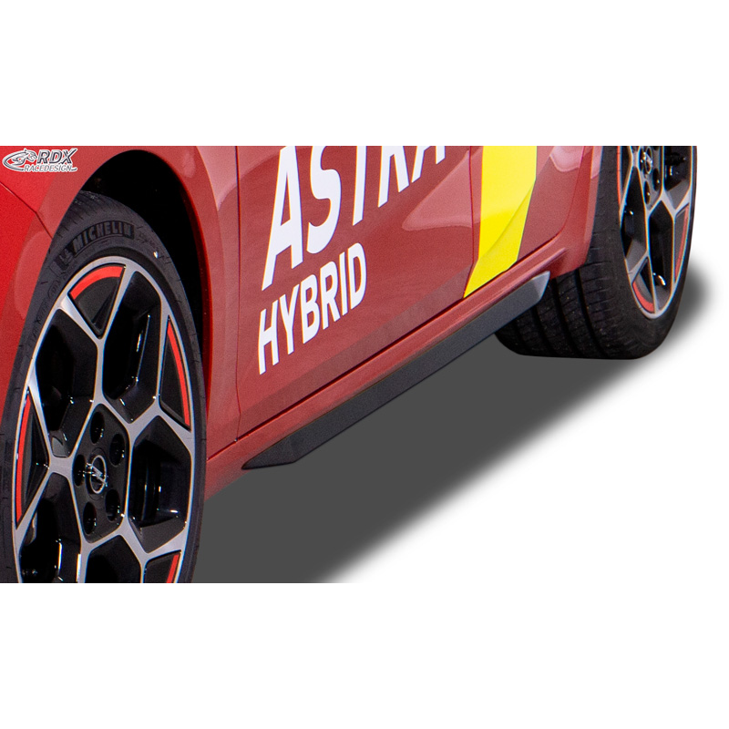 Image of RDX Racedesign Side Skirts Zwart ABS Plastic Opel Astra