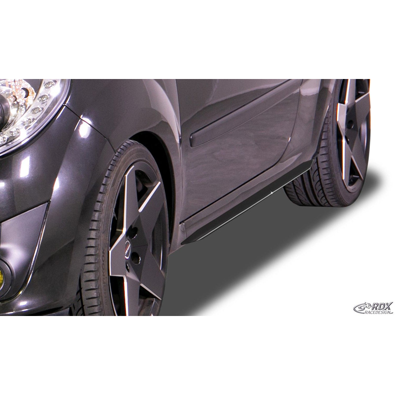 Image of RDX Racedesign Side Skirts Zwart ABS Plastic Renault Twingo