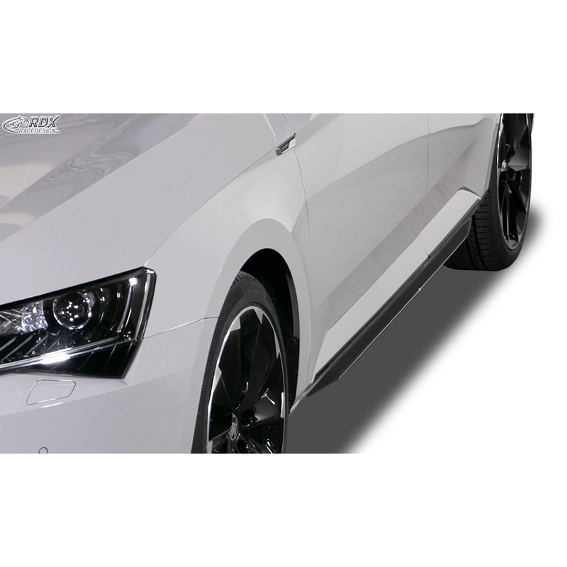Image of RDX Racedesign Side Skirts Zwart ABS Plastic Skoda Superb