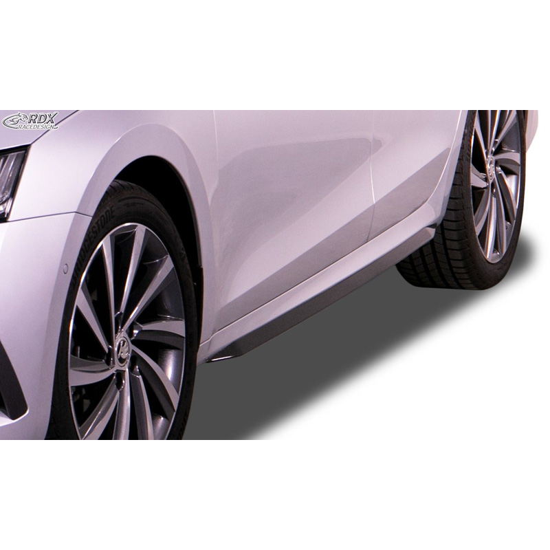 Image of RDX Racedesign Side Skirts Zwart ABS Plastic Skoda Octavia