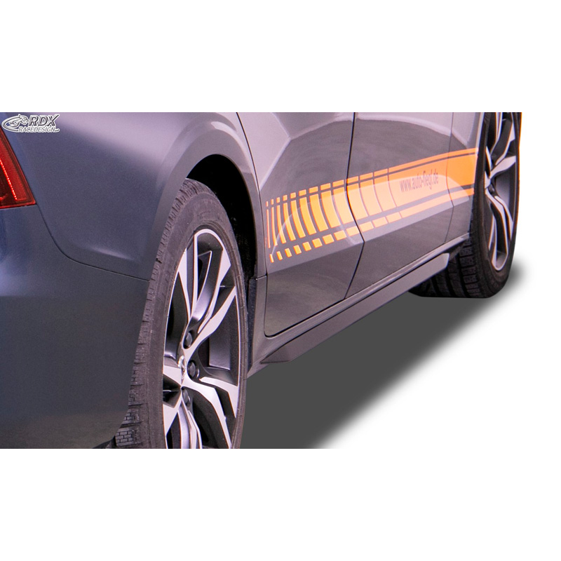 Image of RDX Racedesign Side Skirts Zwart ABS Plastic Volvo S60, V60