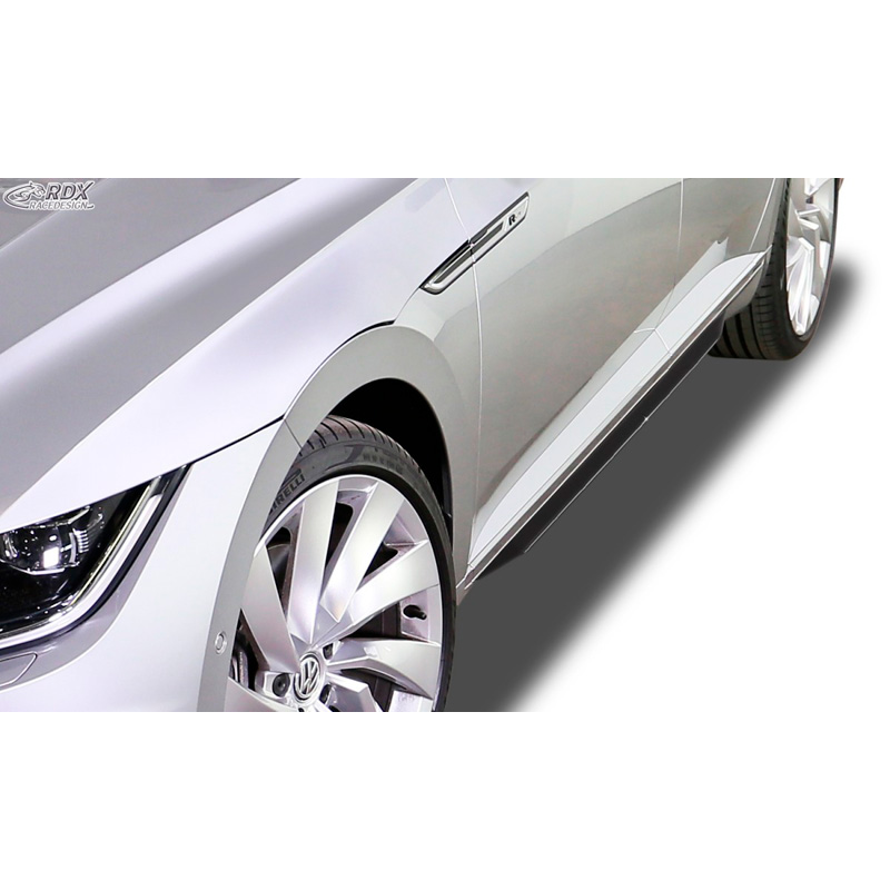 Image of RDX Racedesign Side Skirts Zwart ABS Plastic Volkswagen Arteon
