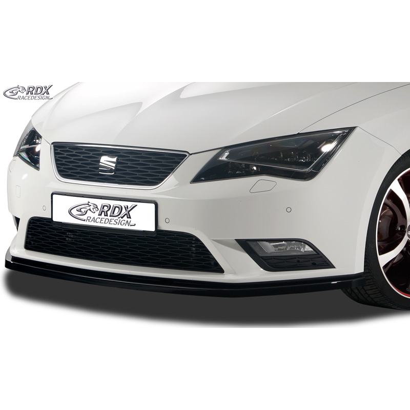 Image of RDX Racedesign Voor Bumper Lip 5-Deurs Zwart ABS Plastic Seat Leon
