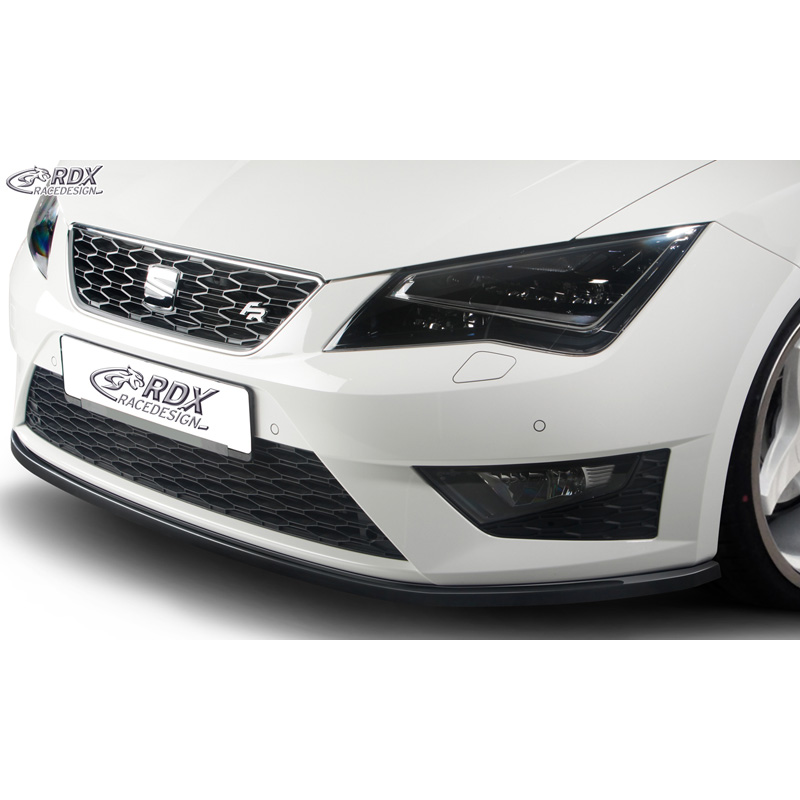 Image of RDX Racedesign Voor Bumper Lip 5-Deurs Zwart ABS Plastic Seat Leon