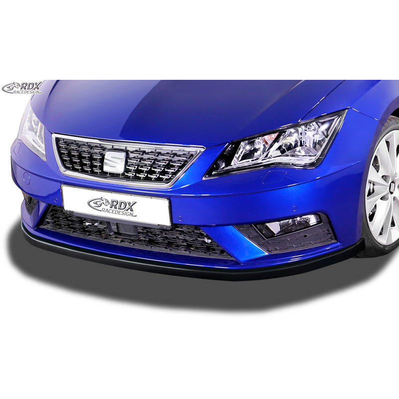 Image of RDX Racedesign Voor Bumper Lip 5-Deurs Zwart ABS Plastic Seat Leon Facelift
