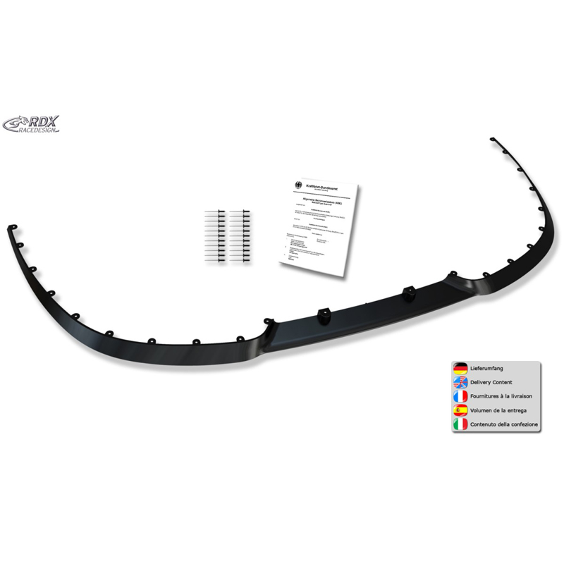 Image of RDX Racedesign Voor Bumper Lip Flat Black Polyurethane